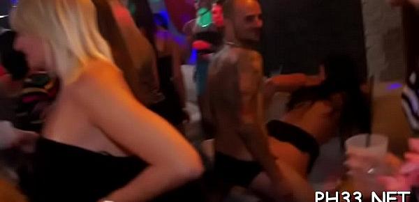  Wild fuck allover the night club everybody having natty juicy group-sex